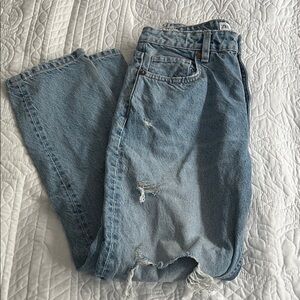 Zara Light Blue Denim Trousers